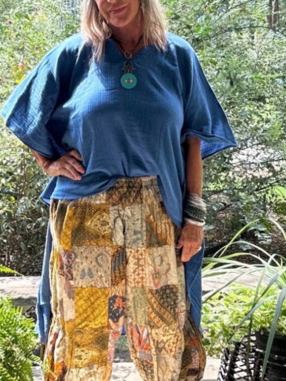 Jaded Gypsy Bohemian High Low Boho Cottage core top Size O/S -NWOT